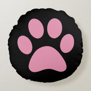 Afdrukken Paw Rond Kussen
