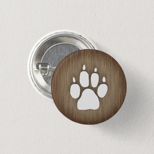 Afdrukken Paw Ronde Button 3,2 Cm (Voorkant /achterkant)