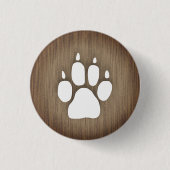Afdrukken Paw Ronde Button 3,2 Cm (Voorkant)