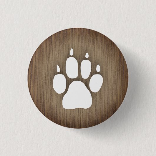 Afdrukken Paw Ronde Button 3,2 Cm (Voorkant)