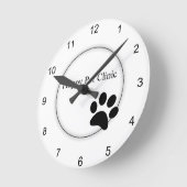 Afdrukken Paw Ronde Klok (Hoek)