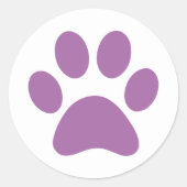 Afdrukken Paw Ronde Sticker (Voorkant)