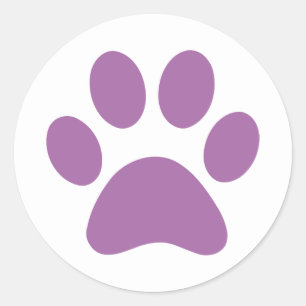 Afdrukken Paw Ronde Sticker