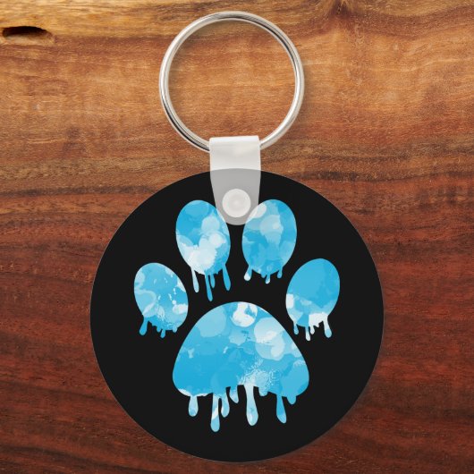 Afdrukken Paw Sleutelhanger (Achterkant)