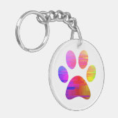 Afdrukken Paw Sleutelhanger (Voorkant Links)