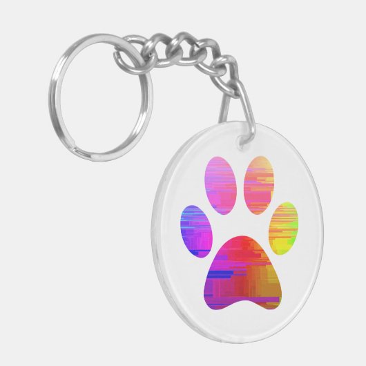 Afdrukken Paw Sleutelhanger (Voorkant Links)