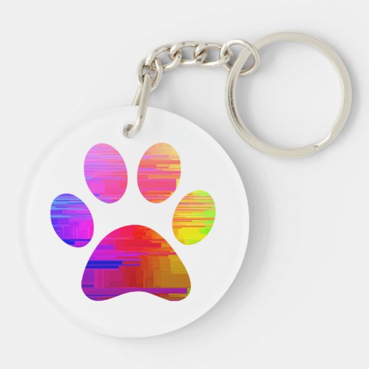 Afdrukken Paw Sleutelhanger (Achterkant)