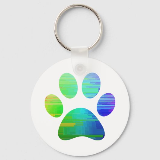 Afdrukken Paw Sleutelhanger (Voorkant)