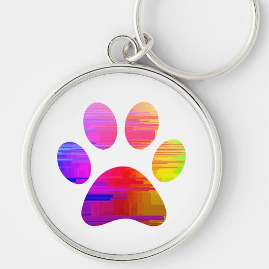 Afdrukken Paw Sleutelhanger (Voorkant)