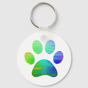 Afdrukken Paw Sleutelhanger