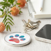 Afdrukken Paw Sleutelhanger (Zijkant)