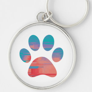 Afdrukken Paw Sleutelhanger