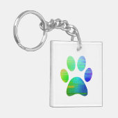 Afdrukken Paw Sleutelhanger (Voorkant Links)