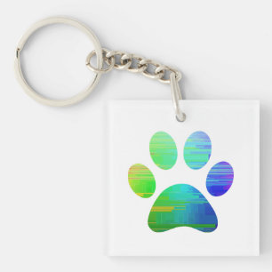 Afdrukken Paw Sleutelhanger