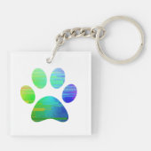 Afdrukken Paw Sleutelhanger (Achterkant)