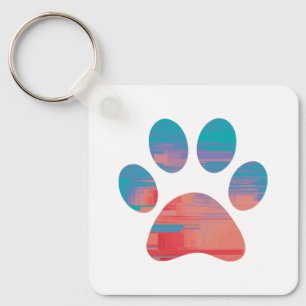 Afdrukken Paw Sleutelhanger