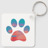Afdrukken Paw Sleutelhanger (Achterkant)