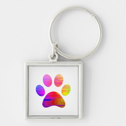 Afdrukken Paw Sleutelhanger (Voorkant)