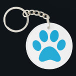 Afdrukken Paw Sleutelhanger<br><div class="desc">Fun Paw-afdrukontwerp voor dierenvrienden!</div>