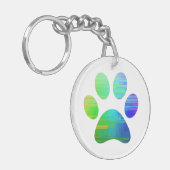 Afdrukken Paw Sleutelhanger (Voorkant Links)