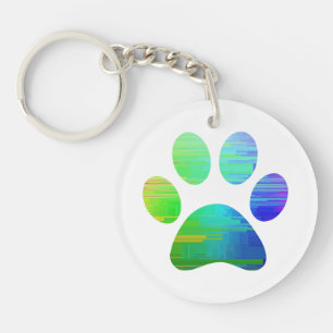 Afdrukken Paw Sleutelhanger