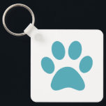 Afdrukken Paw Sleutelhanger<br><div class="desc">Fun Paw-afdrukontwerp voor dierenvrienden!</div>