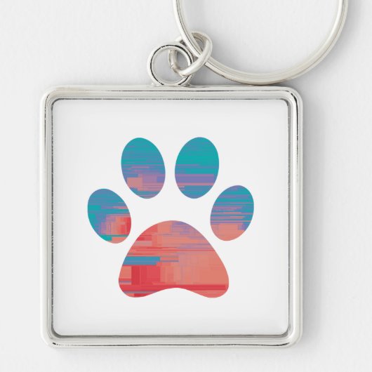 Afdrukken Paw Sleutelhanger (Voorkant)