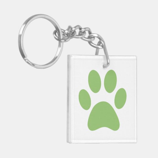 Afdrukken Paw Sleutelhanger (Voorkant Links)