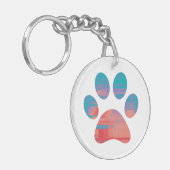 Afdrukken Paw Sleutelhanger (Voorkant Links)