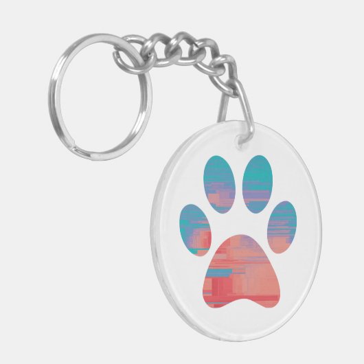Afdrukken Paw Sleutelhanger (Voorkant Links)