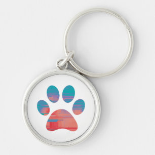 Afdrukken Paw Sleutelhanger