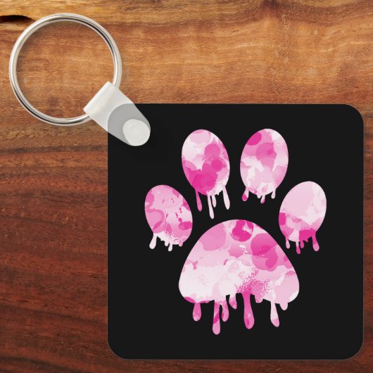 Afdrukken Paw Sleutelhanger (Voorkant)