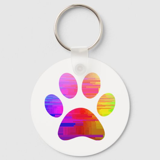 Afdrukken Paw Sleutelhanger (Voorkant)