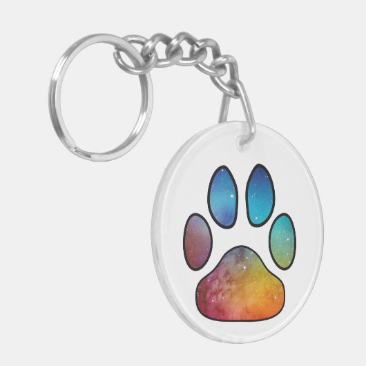 Afdrukken Paw Sleutelhanger (Voorkant Links)