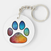 Afdrukken Paw Sleutelhanger (Achterkant)