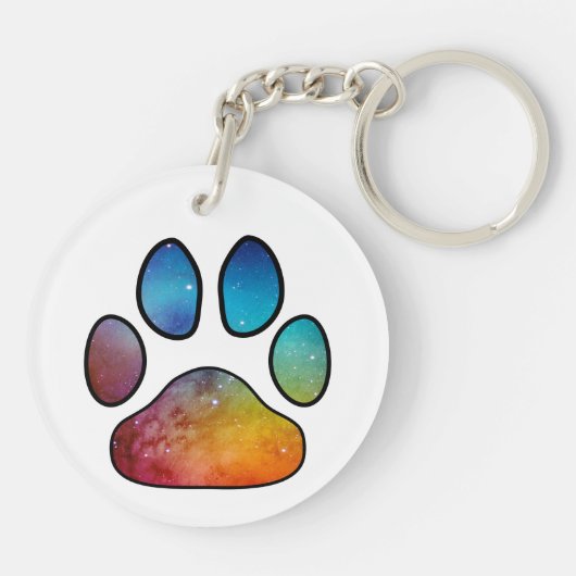 Afdrukken Paw Sleutelhanger (Achterkant)