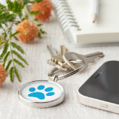 Afdrukken Paw Sleutelhanger (Zijkant)