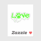 Afdrukken Paw Sticker (Vel)