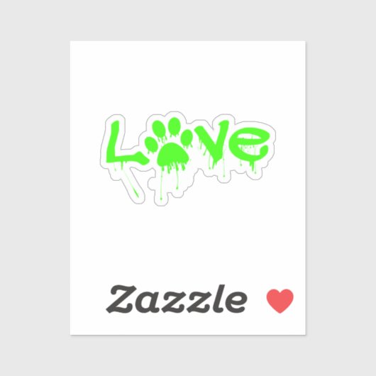 Afdrukken Paw Sticker (Vel)