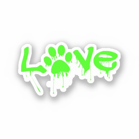 Afdrukken Paw Sticker (Voorkant)