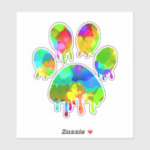 Afdrukken Paw Sticker (Vel)