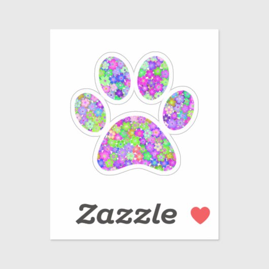 Afdrukken Paw Sticker (Vel)