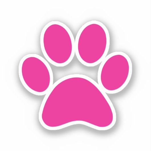 Afdrukken Paw Sticker (Voorkant)