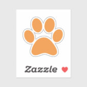 Afdrukken Paw Sticker (Vel)