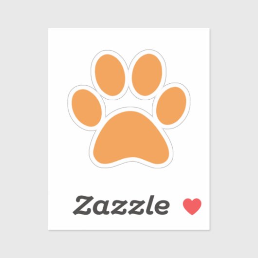 Afdrukken Paw Sticker (Vel)