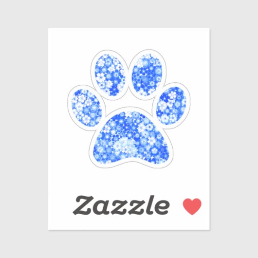 Afdrukken Paw Sticker (Vel)