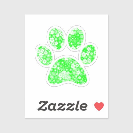 Afdrukken Paw Sticker (Vel)