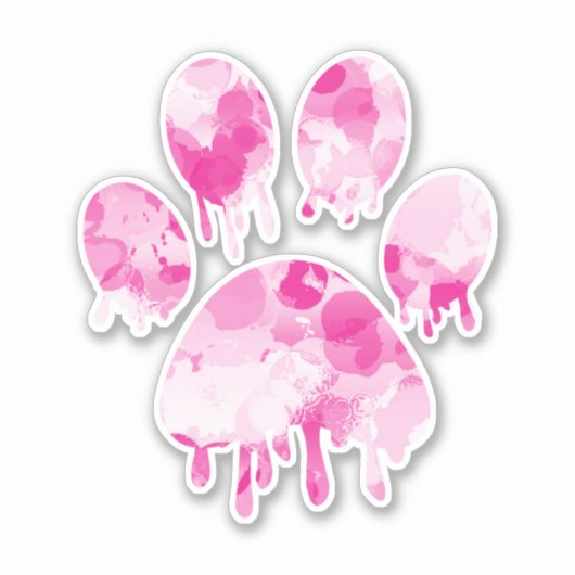 Afdrukken Paw Sticker (Voorkant)