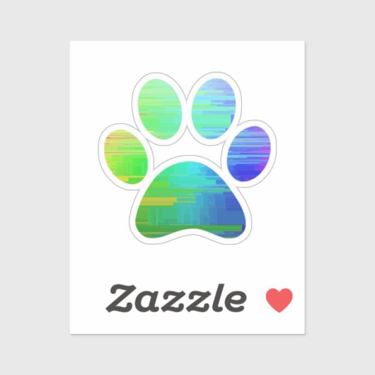 Afdrukken Paw Sticker (Vel)