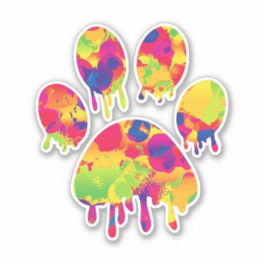 Afdrukken Paw Sticker (Voorkant)